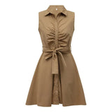 Sleeve Casual Bandage Mini A-line