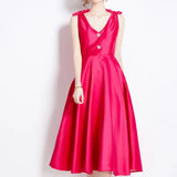 Fongt Luxury Famous Banquet High-End Hepeng Wind Heavy Industry Three-Dimensional Bow Diamond Waist High-End Exquisite Dress