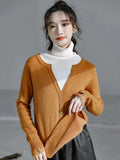 Women Thicken Velvet Lined Fake Two Piece Sweater Winter Turtleneck Patchwork Knitted Tops Korean Warm Lace Splicing Knit