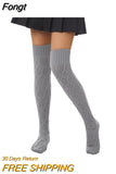 Knitted Stockings Autumn Winter 2023 Female Lingerie Thigh High Socks Harajuku Sexy Compression Stockings for