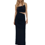 Fongt 2024 New Back Waist Sexy Party Dress Women's Sling Long
