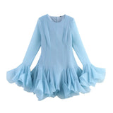 Fongt New Slim Folding Lotus Leaf-Side Ponky Dress