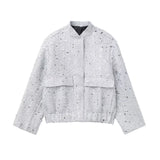 New Women's Pocket Decoration Short Jacket Bead Piece Jacket 7925993-Outfit