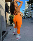 Casual Fitness Rompers Womens Jumpsuit Sleeveless Knit Rib Elastic Bodycon Jumpsuits Backless Workout Overalls for Women-Outfit