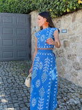 Fashion Print Holiday Style Two-Piece Skirt 2025 Spring And Summer