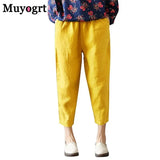 Wide Leg Pants Women Capris Solid Loose Bloomers Fitness Dance Wear Split Trousers Plus Size Pants Elastic