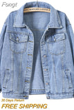Jacket Women 2023 NEW Spring Coat Vintage Loose Denim Jacket Outerwear Autumn Chic Ladies Jackets