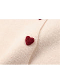 Women's Cashmere Sweater Loose Casual Turn-down Collar Single Breasted Knitted Pullovers Female Elegant Soft Sweet Retro