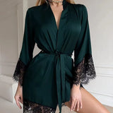 New Sexy Simulation Lace Long-Sleeved Pajamas Home Clothes Simple And Comfortable Leisure Home