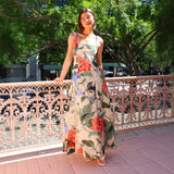 Fongt French Retro Dress Print Slings For Women In 2025 Summer