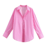 Fongt New Multi-Color Loose Casual Version Of The Provincial Silk Long-Sleeved Shirt 4387096