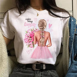 Women Sunflower Girl Printed T
