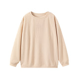 Fongt Large-Size Women's Fashion Leisure Daily Solid Color Buff Long-Sleeved Collar Collar Collar