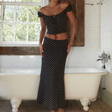 Fongt 2024 New Fashion Temperament Ins Spice Girl Bohemian Belt Floral Top Half Skirt
