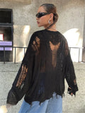 Fongt And Summer New Loose Hooks Hole Hollow Design Beggar Sweater