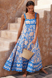 Fongt Women's High-End 2026 Spring And Summer New Sling Dress Print Long Dress Dress Women