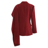 Fongt Spring And Autumn New Belt Irregular Cut Suit Jacket 1803