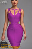 Bandage Dress 2023 New Women's Bodycon Dress Elegant Sexy Strappy Evening Club Party Dress High Quality Summer
