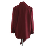 Fongt Early Spring Irregular Angolan Red Personality Cut Suit Jacket Blouse 1793