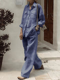 Fongt Long-Sleeved Shirt Loose Set 2025 New Women's Two-Piece Suit