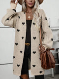 Fongt Love Knitted Shirt Fashion Casual Sweater Coat Woman