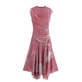 Fongt New Sleeveless Fan Flute Dress 5039311