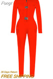 Women Sexy Hollow Out Jumpsuit Romper Spring Fall Sexy Solid Color Turtleneck Long Sleeve Overalls with Release Buckle