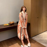 Fleece Nightgown Women Winter Flannel Plus Velvet Warmth Princess Long Sweet Bathrobe Spring Autumn