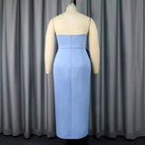Fongt Banquet Styling Dress New Sleeveless Sexy Chest-Loat High-Rise Dress Dress