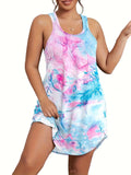 Fongt Summer Sexy 3D Printed Mini Dresses Women's Sleeveless Size Women's Dress