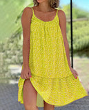 Fongt Summer 2025 New Wish Garden Wind Smashed Flower Sleeveless Sleeves With Vest Dress