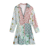 Fongt Women's Loose Print On Both Sides Of The Cotton Jacket 5795