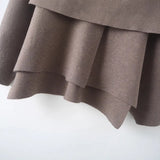 Fongt New Asymmetric Cloak Sweater Short Knit Coat 2756100