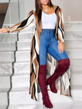Autumn And Winter Women's Wear New Long-Sleeved Printing Long-Style Leisure Long-Style Coat-Outfit
