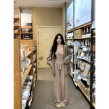 Fongt Version Of The Gentle Wind Set Of Shirts And Bows Knitted Shirt Straight Slacks Three Sets Of Women