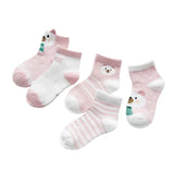 5 Pairs/lot 1 to 12 Yrs Cotton Children's Socks Stereo Animals Summer Thin Kids' Mesh Socks Cute Girls Boys