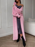 Fongt Of Stingy White Knitted Shirts Up Jacket Women Autumn And Winter Loose Fluffy Long Open Shirt