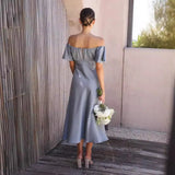Fongt Summer Women's New Temperament Pure Color V-Neck Sexy Elegant High-Waisted Dress Woman