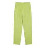 Fongt And Summer 2025 New Fashion Multi-Color Pendant High-Waisted Halon Casual Suit Pants