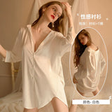 Tithe Sexy Shirt Women's Sex Underwear Spring Shirt Pajamas Pure Desire Uniform Seduction Passion