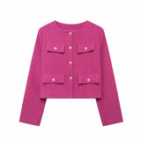 Fongt New Clip Round Collar Short Jacket 3046278