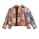 2024 Autumn And Winter New Women's Street Fashion Jacket Printed Cotton-Padded Coat W091 1685-Outfit