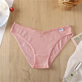 Women's Cotton Briefs Female Underpants Sexy V Waist Women's Panties Cotton Plus Size Pantys Lingerie