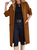 Fongt Women's New Autumn And Winter Fashion Women's Long Hair To Open The Jacket