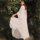 Fongt New Women's Wish Sexy Deep V Long-Sleeved Dress Dress
