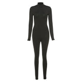1 Piece Outfit Women White Jumpsuit Backless Womens Long Sleeve Skinny Workout Active Wear Solid