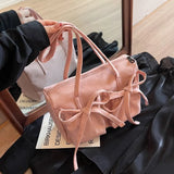 Bow Knot Large Capacity Shoulder Bag-Outfit