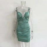 2021 New Arrival Deep V-Neck Halter Spaghetti Strap Dresses For Women 2020 Fashion Party Night Elegant