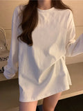 Fongt T-Shirt Women Fall 2023 New Loose Underbottom Long Sleeve Student Versatile Top Women's