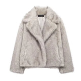 Fongt Women's INS Explosion Artificial Fur Effect Coat
